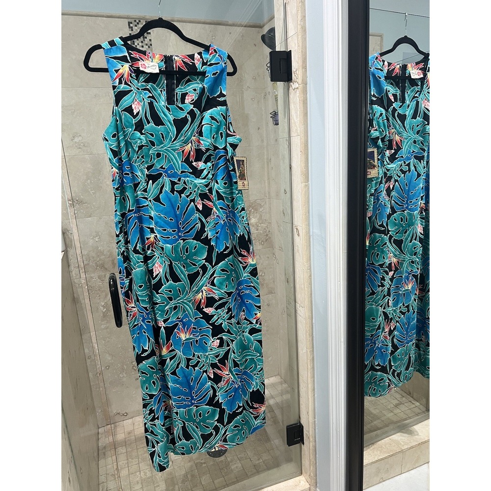 Hilo Hattie Vintage Hawaiian Aloha Maxi Dress 20 Womens Tropical Floral NWT